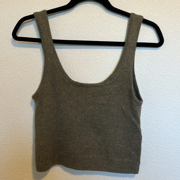 Madewell wool blend cropped tank top - Picture 3 of 5